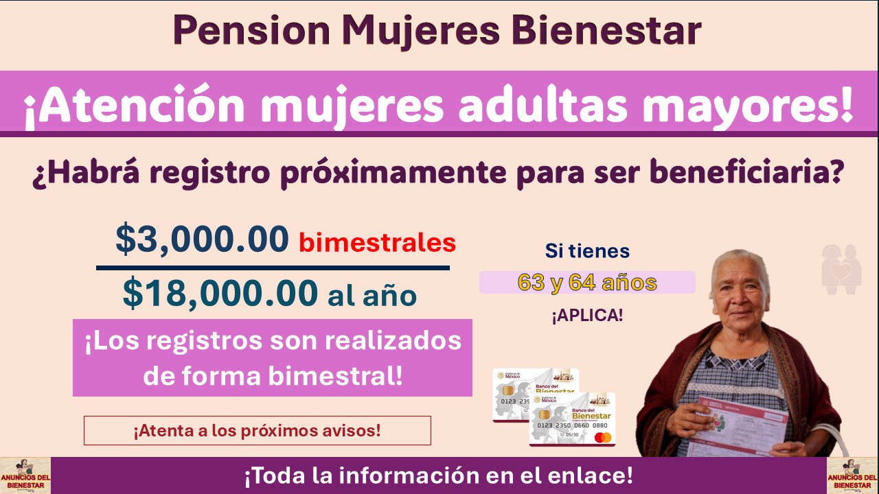 Pensión Mujeres Bienestar ¿Habrá registro próximamente para ser beneficiada con los $3,000 bimestrales?