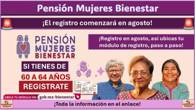 Pensión Mujeres Bienestar: ¡Registro en agosto, así ubicas tu módulo de registro!