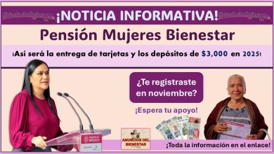 Pensión Mujeres Bienestar: ¡Así será la entrega de tarjetas y los depósitos de $3,000 en 2025!