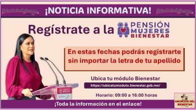 Pensión Mujeres Bienestar – En estas fechas podrás registrarte sin importar la letra de tu apellido