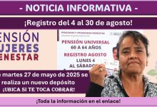 Pensión Mujeres: Este martes 27 de mayo de 2025 se realiza un nuevo depósito ¡Ubica si te toca cobrar!