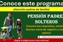 Pensión Padres Solteros 2025: Requisitos, montos, fechas clave de registro y como aplicar