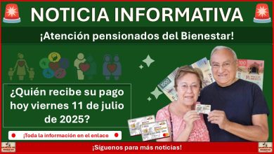 Pensión del Bienestar: ¿Quién recibe su pago hoy viernes 11 de julio de 2025?