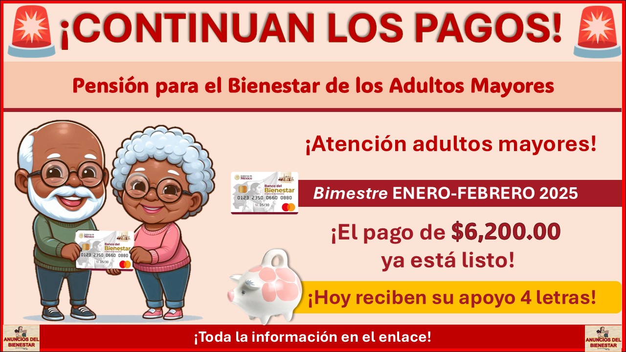 Pensión para el Bienestar de las Personas Adultas Mayores – ¿Quiénes cobran hoy 10 de enero de 2025?