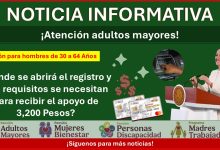 Pensión para hombres de 30 a 64 Años: ¿Dónde se abrirá el registro y qué requisitos se necesitan para recibir el apoyo de 3,200 Pesos?