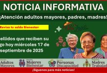 Pensiones del Bienestar: Apellidos que reciben su pago hoy miércoles 17 de septiembre de 2025
