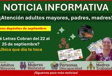 Pensiones del Bienestar: ¿Qué Letras Cobran del 22 al 25 de septiembre? | Últimos Días de Pago del Bimestre