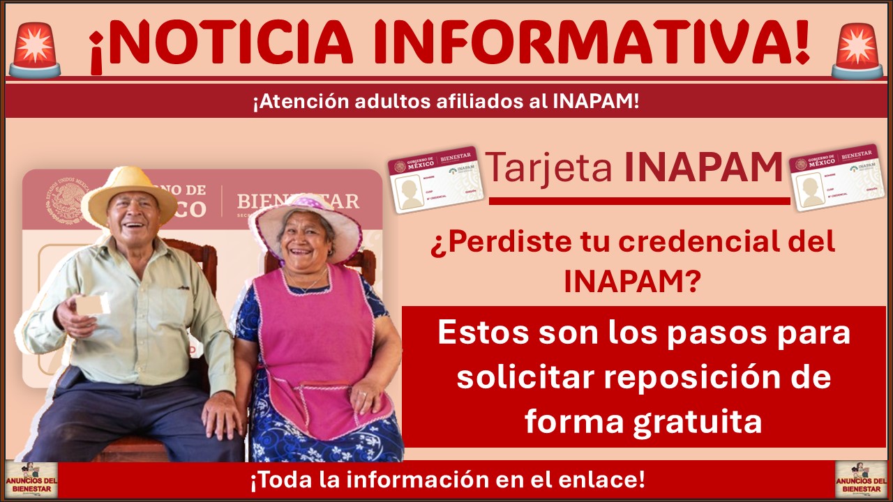 ¿Perdiste tu credencial del INAPAM? Estos son los pasos para solicitar reposición gratis 1 ¿Perdiste tu credencial del INAPAM? Estos son los pasos para solicitar reposición gratis