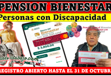 Personas con Discapacidad fechas de registro en el Estado de México