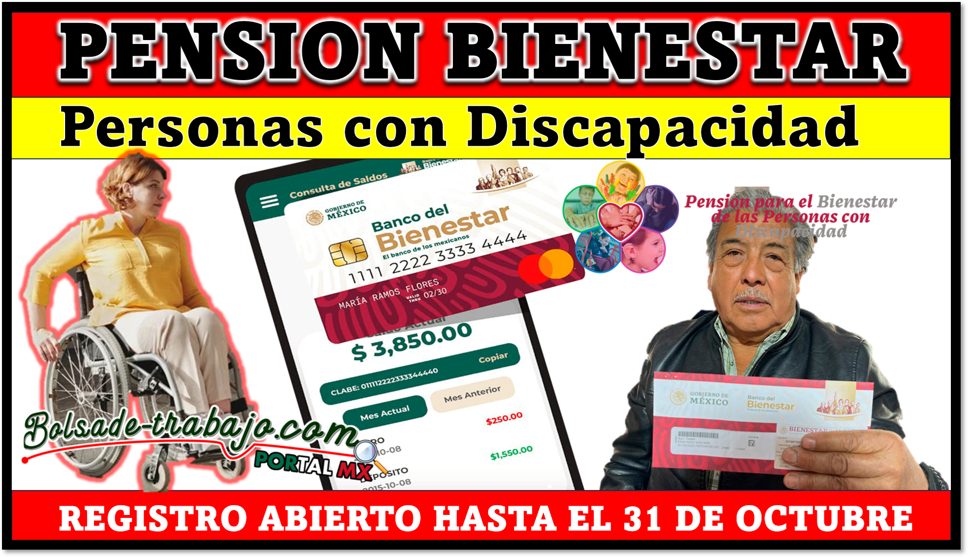 Personas con Discapacidad fechas de registro en el Estado de México