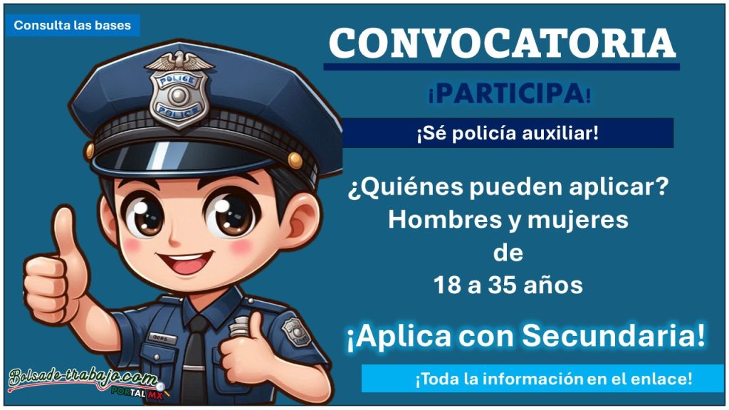 Policía Auxiliar de la Ciudad de México abre citas en línea para iniciar proceso de postulación invitando a ciudadanos con estudios mínimos de Secundaria y límite de edad de 35 años, aquí te compartimos toda la información