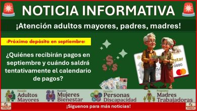 Programas del Bienestar: ¿Quiénes recibirán pagos en septiembre 2025 y cuándo saldrá tentativamente el calendario de pagos?