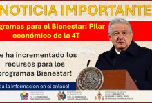 Programas para el Bienestar se han convertido en uno de los 4 pilares económicos de la 4T ¡Se ha incrementado los recursos para los programas Bienestar!