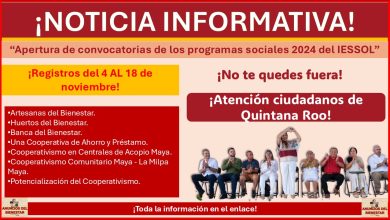 Quintana Roo abre convocatoria para participar en los programas de economía solidaria ¡Registros del 4 AL 18 de noviembre! Esto se sabe