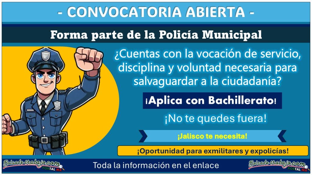 ¿Radicas en Jalisco? Conoce la convocatoria de reclutamiento 2025 y forma parte como policía municipal en Cocula ¡Aplica con Bachillerato!