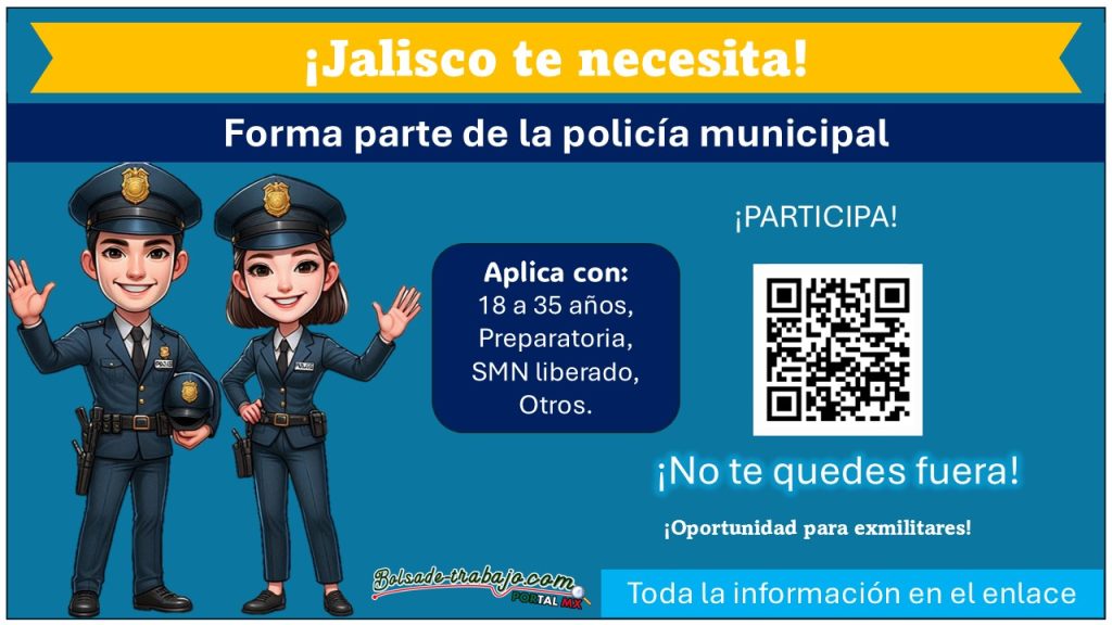 ¿Radicas en Jalisco y quieres ser policía? Conoce el municipio que admite con hasta 35 años y preparatoria