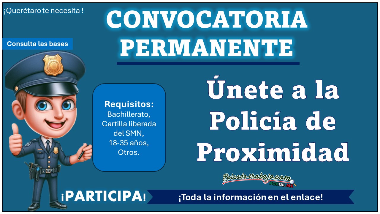 Radicas en Querétaro Huimilpan ha lanzado convocatoria de reclutamiento permanente para policía municipal de proximidad, aquí te compartimos los requisitos solicitados para el caso de foráneos