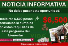 Recibirás 6,500 pesos mensuales si cumples con estos requisitos de este programa del bienestar