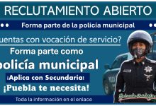 Reclutamiento a aspirantes a policía municipal de Ahuazotepec, Puebla ¡Estos son los requisitos para aplicar con hasta 40 años!