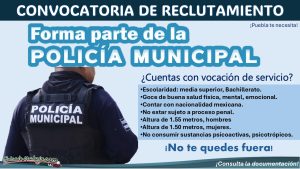 Reclutamiento policial en Amixtlán, Puebla ¡Forma parte de la policía municipal preventiva con hasta 40 años!