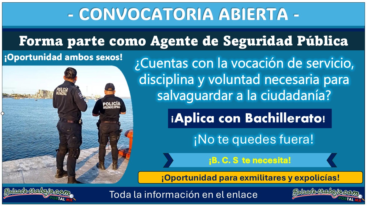 Reclutamiento policial en Baja California Sur: Conoce la convocatoria de reclutamiento del municipio de Mulegé ¡Estos son los requisitos y documentos para aplicar!