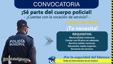 Reclutamiento policial en Chapa de Mota, Estado de México ¡Estos son los requisitos solicitados!