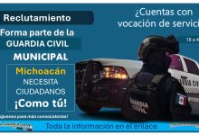 Reclutamiento policial en Huaniqueo, Michoacán: Aplica con Secundaria y hasta 45 años en la guardia civil municipal