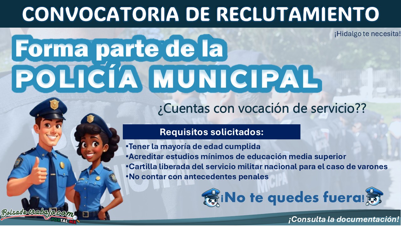 Reclutamiento policial en Huasca de Ocampo, Hidalgo: Conoce todos los requisitos para aplicar a la policía municipal 1 Reclutamiento policial en Huasca de Ocampo, Hidalgo: Conoce todos los requisitos para aplicar a la policía municipal