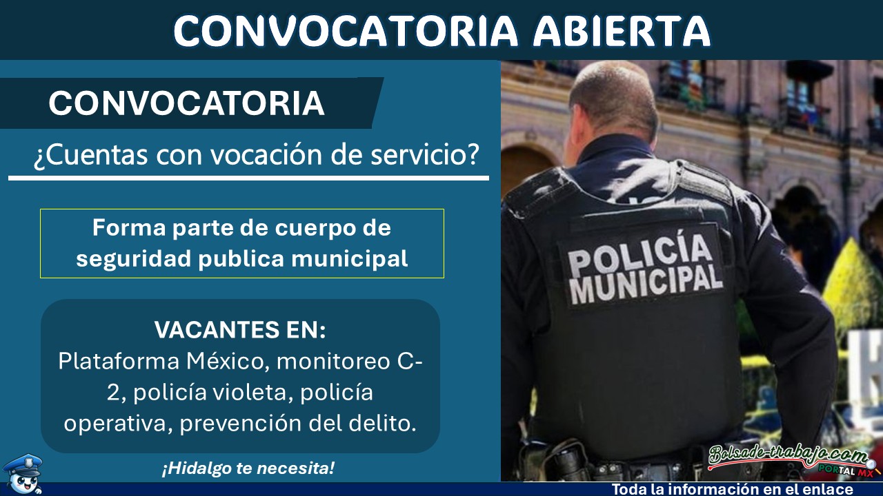 Reclutamiento policial en Huichapan, Hidalgo: Conoce las distintas vacantes y se parte de la nueva generación