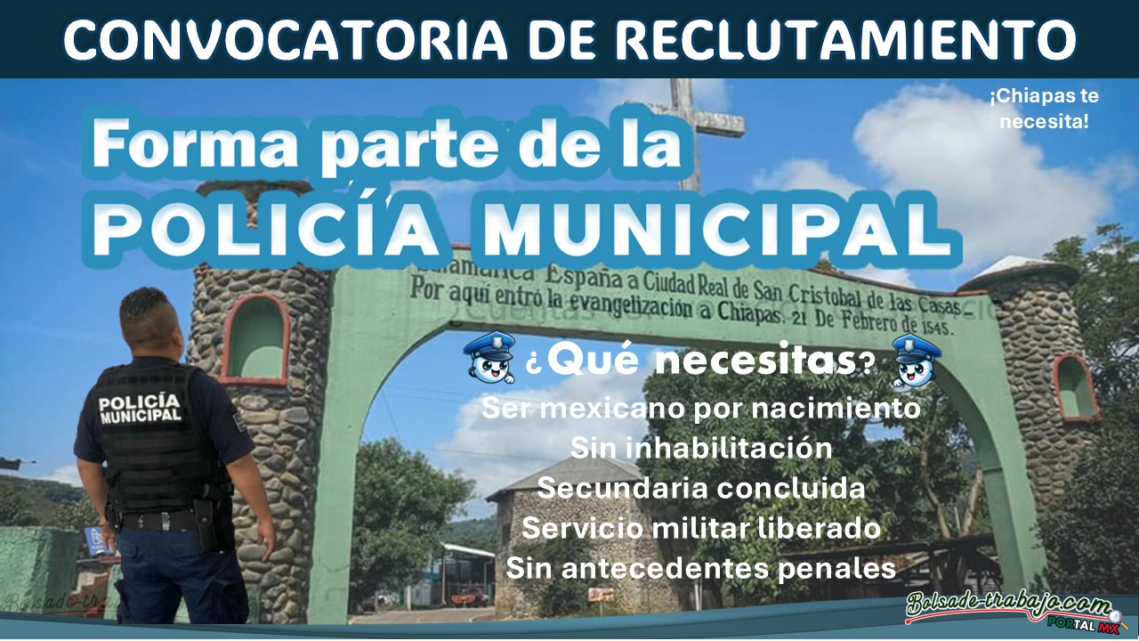 Reclutamiento policial en Ixtapangajoya, Chiapas: Conoce los requisitos para aplicar con estudios mínimos de Secundaria 1 Reclutamiento policial en Ixtapangajoya, Chiapas: Conoce los requisitos para aplicar con estudios mínimos de Secundaria
