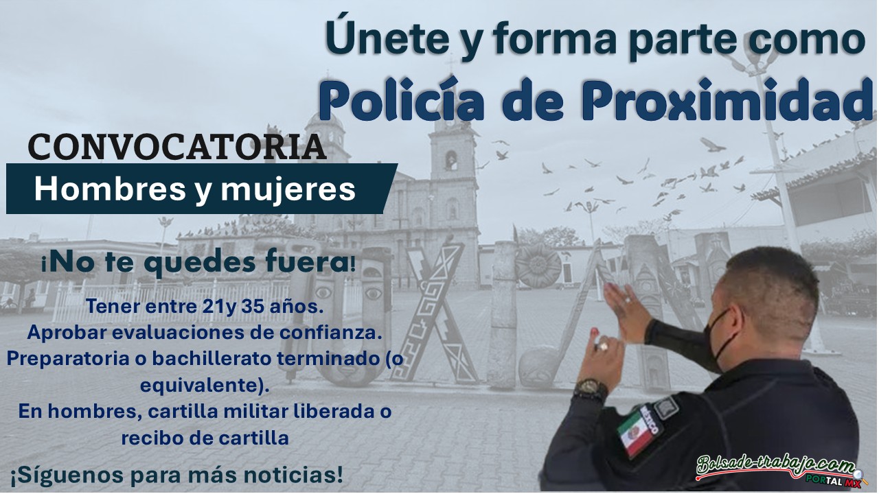 Reclutamiento policial en Tuxpan, Jalisco: Forma parte de la policía municipal con hasta 35 años ¡Esto necesitas!