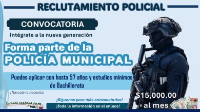 Reclutamiento policial en Xaltocan, Tlaxcala con sueldo de hasta $15,000: Así puedes aplicar con hasta 57 años y estudios mínimos de Bachillerato