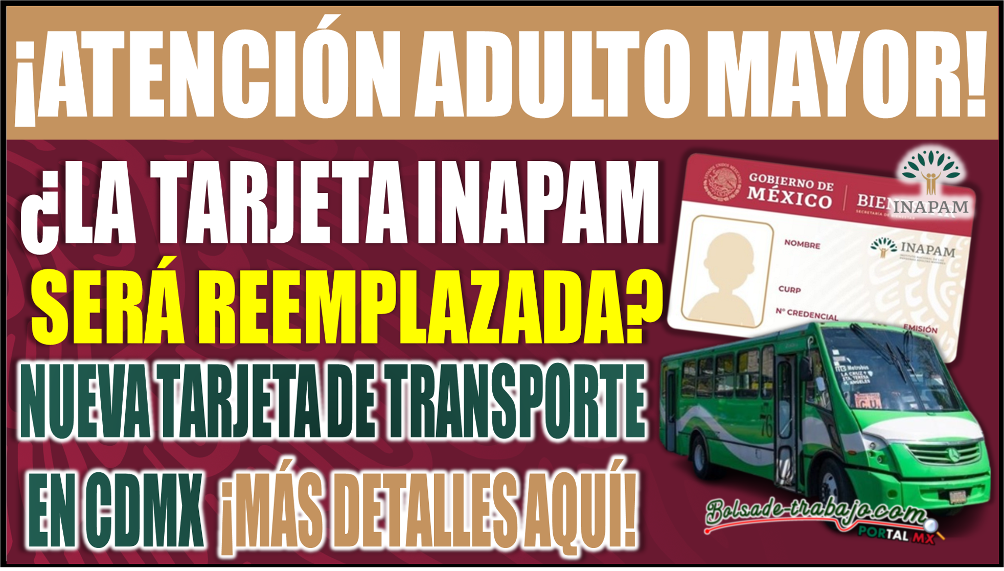 ¿Reemplazarán al INAPAM con nueva tarjeta de transporte en CDMX? Así será el apoyo para adultos mayores 1 ¿Reemplazarán al INAPAM con nueva tarjeta de transporte en CDMX? Así será el apoyo para adultos mayores