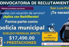 Salario de $17,490.00 está ofreciendo el municipio de Zaragoza, San Luis Potosí ¡Aplica con estudios mínimos de Bachillerato para ser policía municipal!