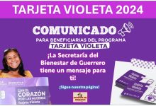 Secretaría del Bienestar de Guerrero lanza comunicado a las beneficiarias del programa Tarjeta Violeta, aquí todos los detalles