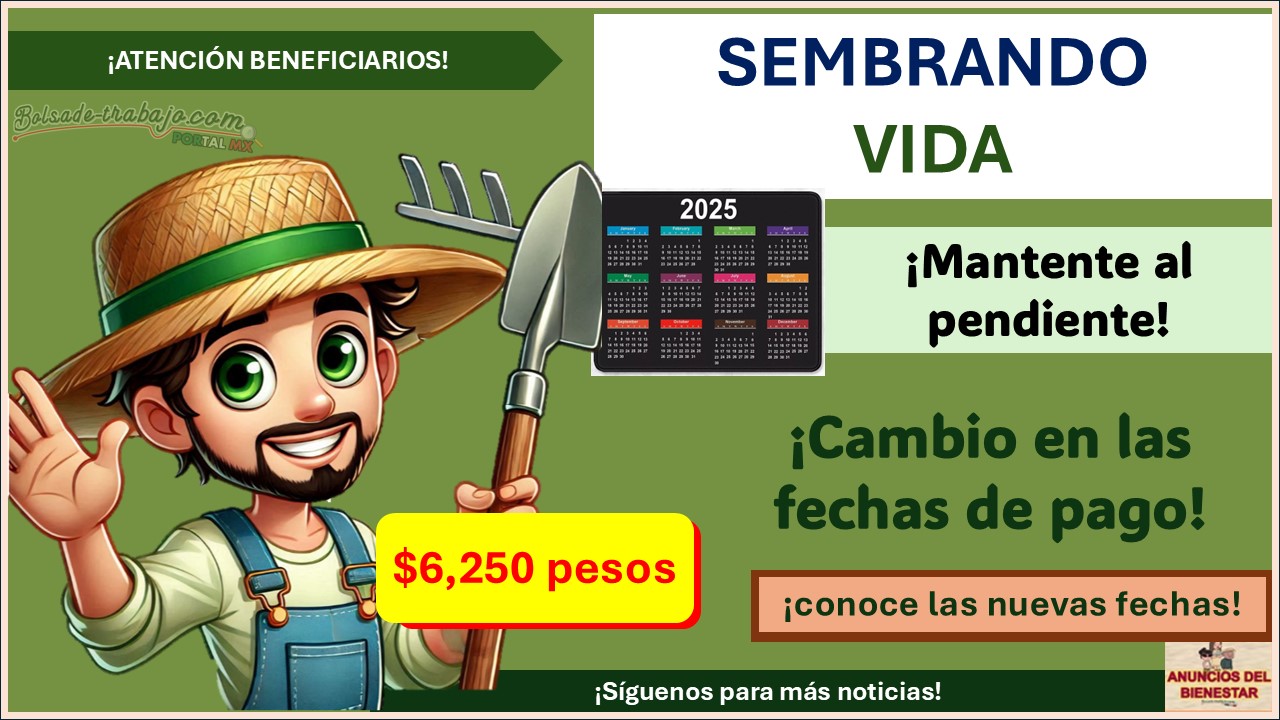 Sembrando Vida lanza importante mensaje de pago a sus beneficiarios ¡Hay cambio de fecha de depósitos!