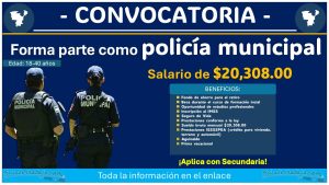 Sueldo de hasta $20,308.00 pesos brutos mensuales está ofreciendo el municipio de Rincón de Romos, Aguascalientes ¡Conoce la convocatoria de reclutamiento policial completa!