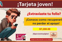 Tarjeta Joven - ¿Extraviaste tu folio? ¡Puedes hacer esto para recuperlo y no perder tu apoyo de $7,200.00!