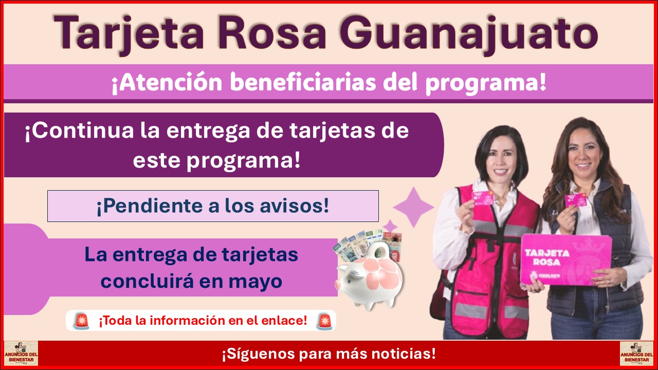 Tarjeta Rosa: La entrega de tarjetas concluirá en mayo para nuevas beneficiarias 1 Tarjeta Rosa: La entrega de tarjetas concluirá en mayo para nuevas beneficiarias