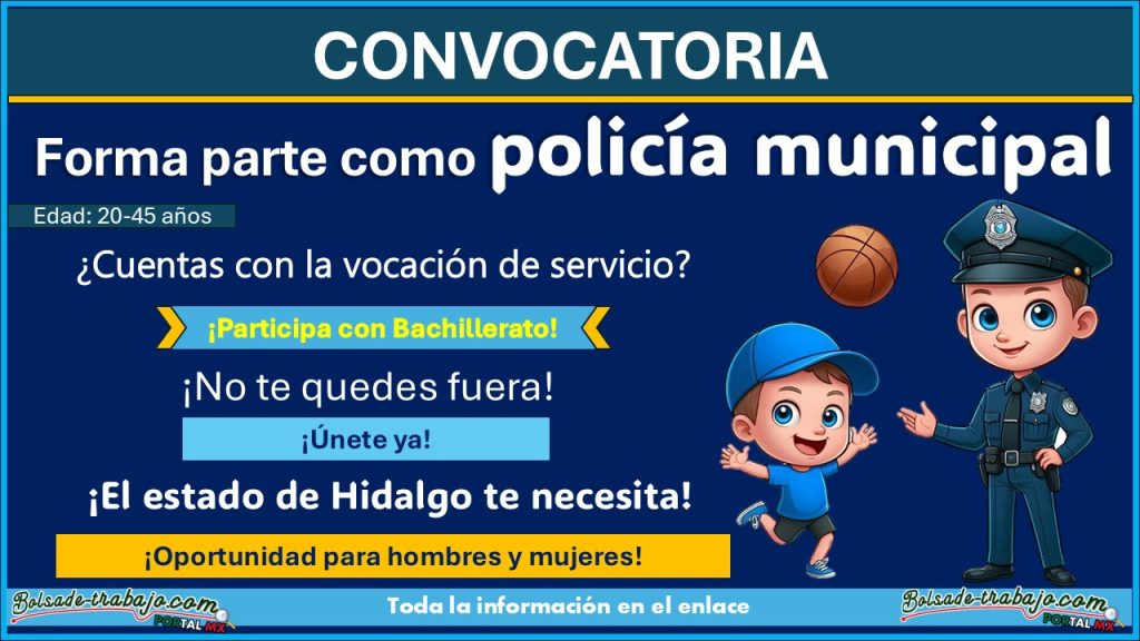 ¿Tienes 45 años y quieres ser policía? Conoce la convocatoria de reclutamiento de La Misión, Hidalgo ¡Conoce las bases de participación!