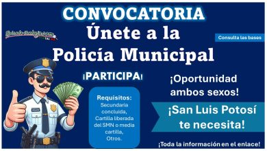 ¿Tienes solo media cartilla? Conoce el municipio de San Luis Potosí que ha lanzado convocatoria de reclutamiento para policía preventivo invitando a ciudadanos con Secundaria y hasta 35 años, aquí te damos toda la información 