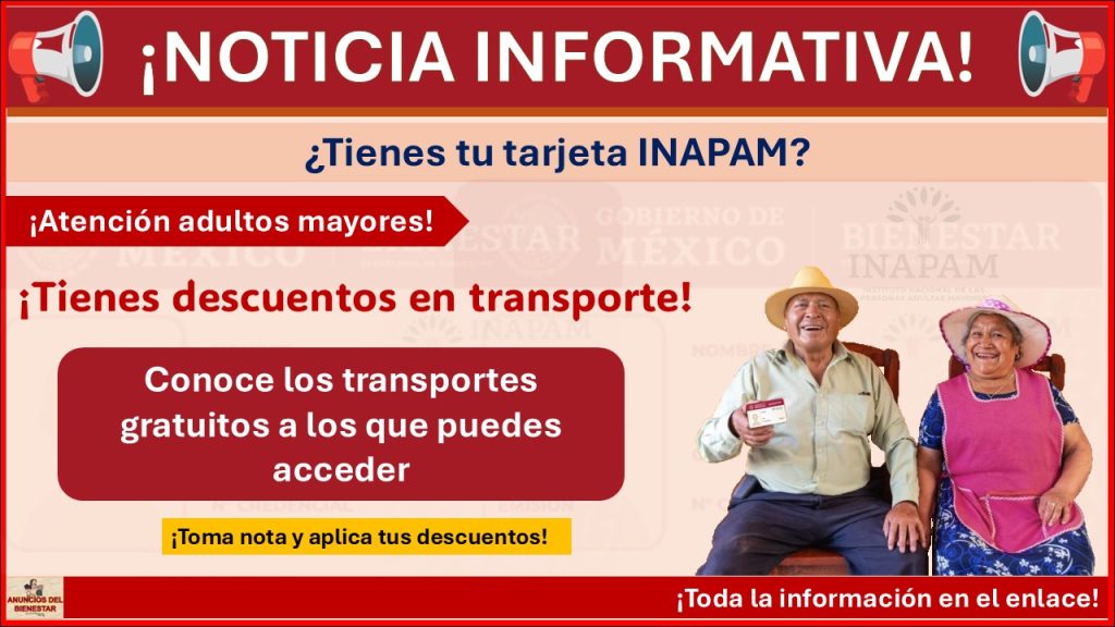 ¿Tienes tarjeta INAPAM? Conoce los transportes gratuitos a los que puedes acceder