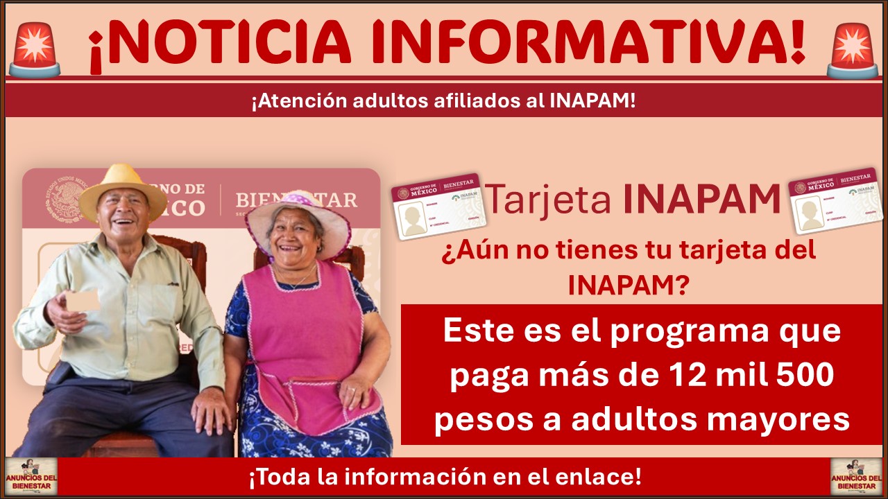 ¿Tienes tarjeta del INAPAM? Este es el programa que paga más de 12 mil 500 pesos a adultos mayores