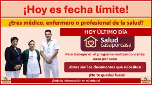 Último llamado para enfermeros y médicos para ser parte del programa “Salud casa por casa” ¡Estos son los documentos que necesitas!