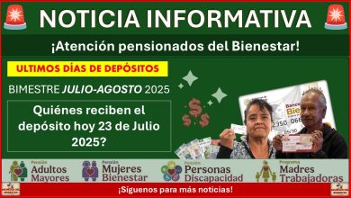 Últimos Pagos de las Pensiones Bienestar: ¿Quiénes reciben el depósito hoy 23 de Julio 2025?