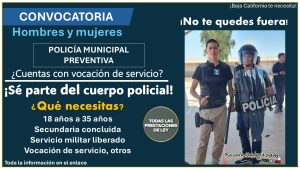 Únete a la Policía Municipal Preventiva de Baja California: ¡Conoce los requisitos para postularte!