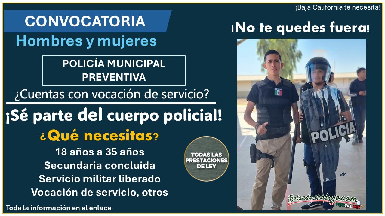 Únete a la Policía Municipal Preventiva de Baja California: ¡Conoce los requisitos para postularte!