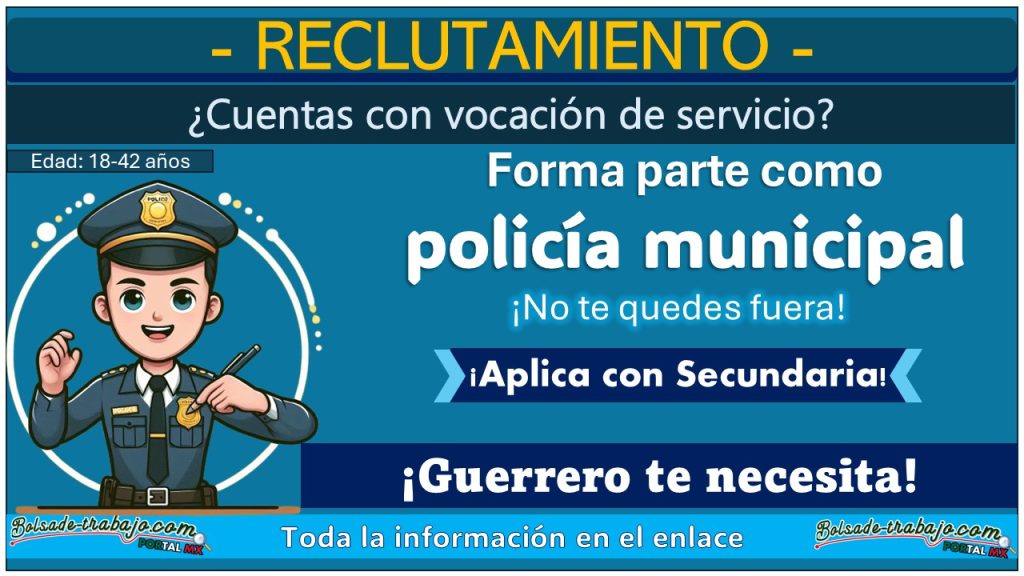 Únete a la policía municipal – Conoce la convocatoria de reclutamiento de Pungarabato, Guerrero ¡Estos son los requisitos y documentos solicitados!