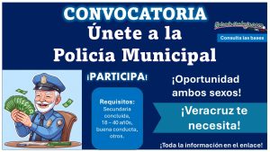 Únete a la policía municipal – Oportunidad de empleo para hombres y mujeres de Veracruz, conoce el municipio que está reclutando con estudios mínimos de Secundaria y hasta 40 años