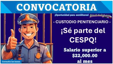 Forma Parte del Sistema Penitenciario de Querétaro teniendo solo el Bachillerato - Únete al Equipo de Custodios Penitenciarios de la CESPQ: Convocatoria Abierta para agentes de seguridad pública y/o privada así como ex fuerzas armadas